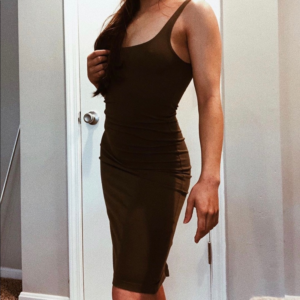 Army Green Fitting Dress
